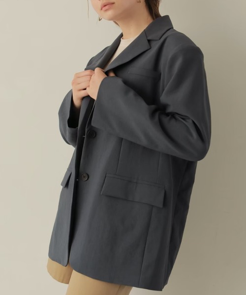 ACYM（アシーム）の「Herringbone check ジャケット（ノーカラー