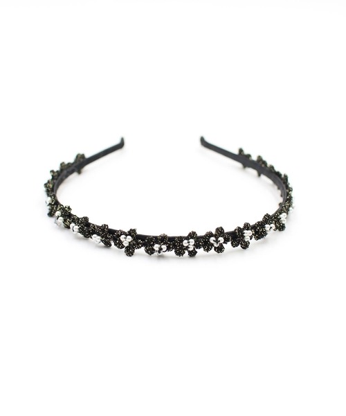 Rora(ローラ)の「【日本製】ストーリー 小花 カチューシャ (2color) ハンドメイド フォーマル キラキラ 黒 ピンク(カチューシャ・キッズ・ブラック/ピンク/ベージュ・FREE)」の9枚目の写真