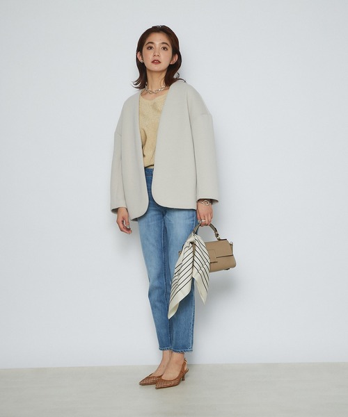 RIVE DROITE（リヴドロワ）の「ダンボールミドルコート（ブルゾン・レディース・ベージュ/アイボリー・FREE）」の14枚目の写真