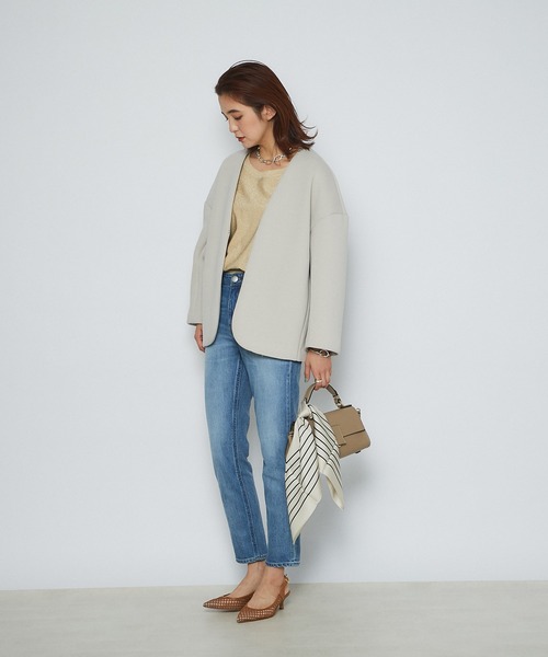 RIVE DROITE（リヴドロワ）の「ダンボールミドルコート（ブルゾン・レディース・ベージュ/アイボリー・FREE）」の15枚目の写真