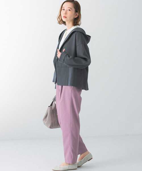 URBAN RESEARCH ROSSO（アーバンリサーチロッソ）の「フードショートガウンコート（その他アウター・レディース・ベージュ/チャコールグレー・FREE）」の7枚目の写真