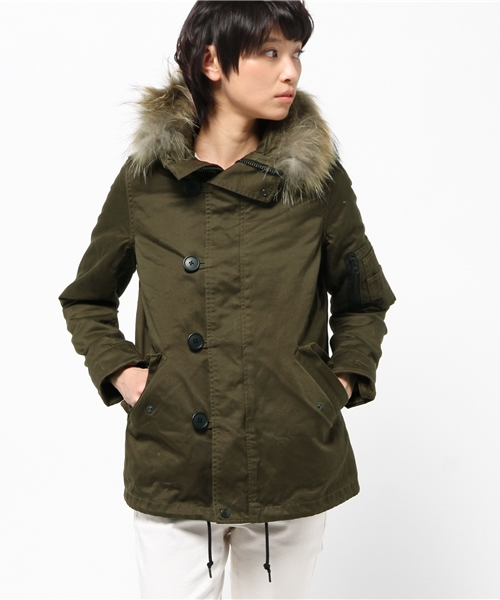 OUTLET(アウトレット)の「【robbem】ミリタリーコート(ミリタリージャケット・レディース・ネイビー/ブラック/カーキ・38/40)」の2枚目の写真