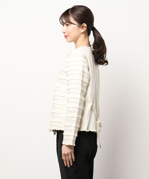 PINK HOUSE（ピンクハウス）の「バージラーデニムフリルジャケット