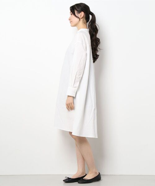 Samansa Mos2 blue（サマンサモスモスブルー）の「シャツワンピース（ワンピース・レディース・オフホワイト/イエロー/ブルー・ﾌﾘ-）」の5枚目の写真