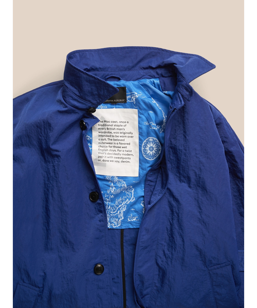 Banana Republic（バナナリパブリック）の「Br Archives オーバーサイズ マックコート（ステンカラーコート・メンズ・ブルー・S/L/XL/M）」の4枚目の写真