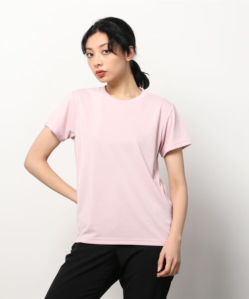 IGNIO（イグニオ）の「イグニオ  半袖Tシャツ（Tシャツ/カットソー・レディース・ブラック/ベビーピンク/ホワイト/ネイビー/ライラック/ブルー・XS/XL/M/S/L/2XL）」の6枚目の写真