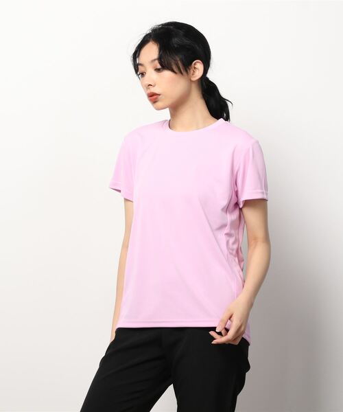 IGNIO（イグニオ）の「イグニオ  半袖Tシャツ（Tシャツ/カットソー・レディース・ブラック/ベビーピンク/ホワイト/ネイビー/ライラック/ブルー・XS/XL/M/S/L/2XL）」の5枚目の写真