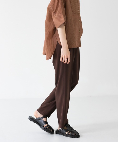 KBF（ケイビーエフ）の「イージースラックスパンツ（スラックス・レディース・ダークブラウン/ベージュ系その他/ピンク・ONE）」の2枚目の写真