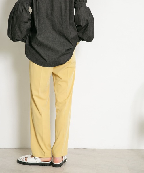 KBF（ケイビーエフ）の「イージースラックスパンツ（スラックス・レディース・ダークブラウン/ベージュ系その他/ピンク・ONE）」の8枚目の写真