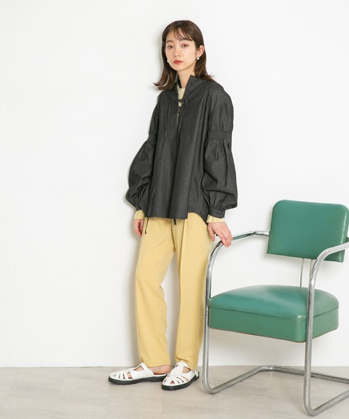 KBF（ケイビーエフ）の「イージースラックスパンツ（スラックス・レディース・ダークブラウン/ベージュ系その他/ピンク・ONE）」の17枚目の写真