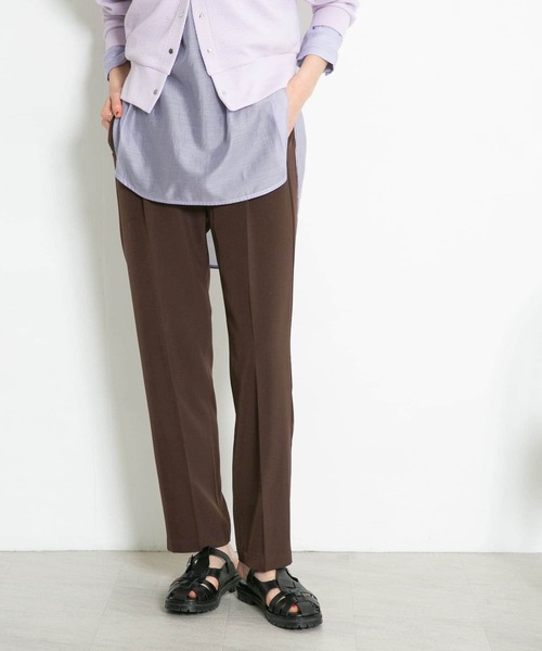 KBF（ケイビーエフ）の「イージースラックスパンツ（スラックス・レディース・ダークブラウン/ベージュ系その他/ピンク・ONE）」の9枚目の写真