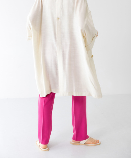 KBF（ケイビーエフ）の「イージースラックスパンツ（スラックス・レディース・ダークブラウン/ベージュ系その他/ピンク・ONE）」の6枚目の写真