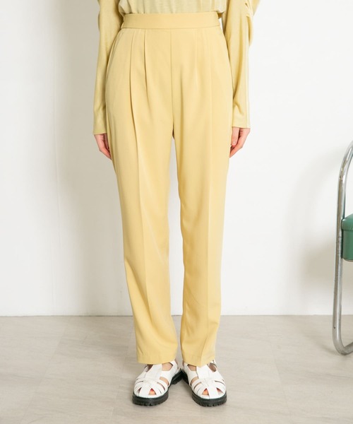 KBF（ケイビーエフ）の「イージースラックスパンツ（スラックス・レディース・ダークブラウン/ベージュ系その他/ピンク・ONE）」の7枚目の写真