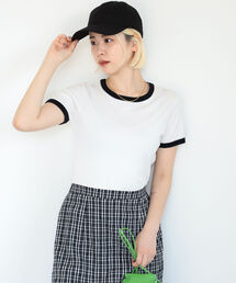 Ray BEAMS | Ray BEAMS / コンパクト リンガー Tシャツ(Tシャツ/カットソー)