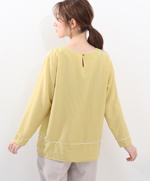 DRESKIP（ドレスキップ）の「◆配色パイピングブラウス（シャツ/ブラウス・レディース・オフホワイト/ブラック/イエロー系その他・02/03/04）」の13枚目の写真