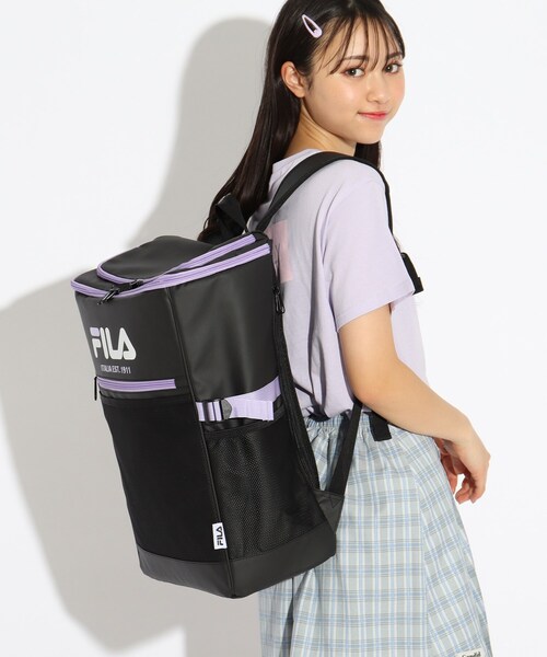 FILA（フィラ）の「【FILA/容量約27L】ビッグスクエアリュック（バックパック/リュック・キッズ・ライトパープル/ブラック・00）」の15枚目の写真