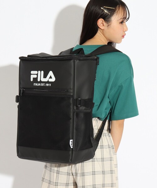 FILA（フィラ）の「【FILA/容量約27L】ビッグスクエアリュック（バックパック/リュック・キッズ・ライトパープル/ブラック・00）」の4枚目の写真