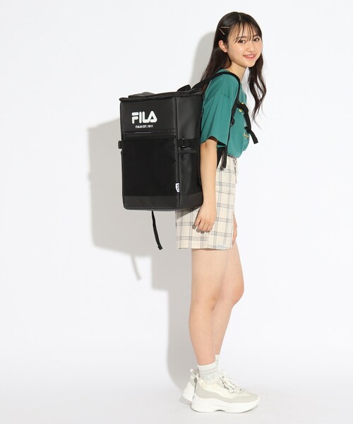FILA（フィラ）の「【FILA/容量約27L】ビッグスクエアリュック（バックパック/リュック・キッズ・ライトパープル/ブラック・00）」の5枚目の写真