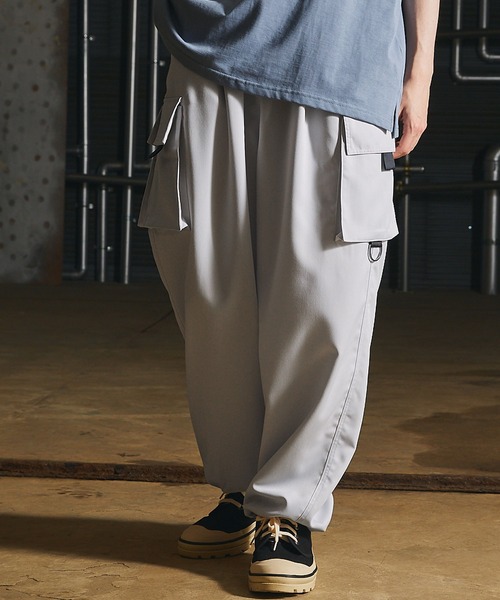 act'm（アクトム）の「【act'm】TRワイドカーゴパンツ（カーゴパンツ・メンズ・ライトグレー/ブラック/ダークグリーン・S/M/L）」の3枚目の写真