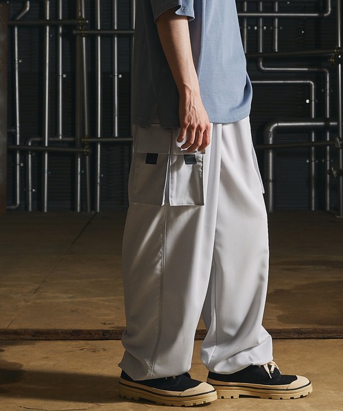 act'm（アクトム）の「【act'm】TRワイドカーゴパンツ（カーゴパンツ・メンズ・ライトグレー/ブラック/ダークグリーン・S/M/L）」の14枚目の写真