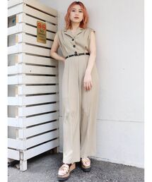 MURUA | ウエストベルトワイドロンパース(つなぎ/オールインワン)