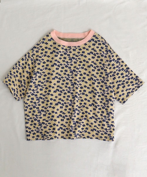 chambre de charme（シャンブルドゥシャーム）の「●cdc ブーゲンビリアの花ジャカード Ｔシャツ（Tシャツ/カットソー・レディース・ピンク/グリーン・FREE）」の17枚目の写真