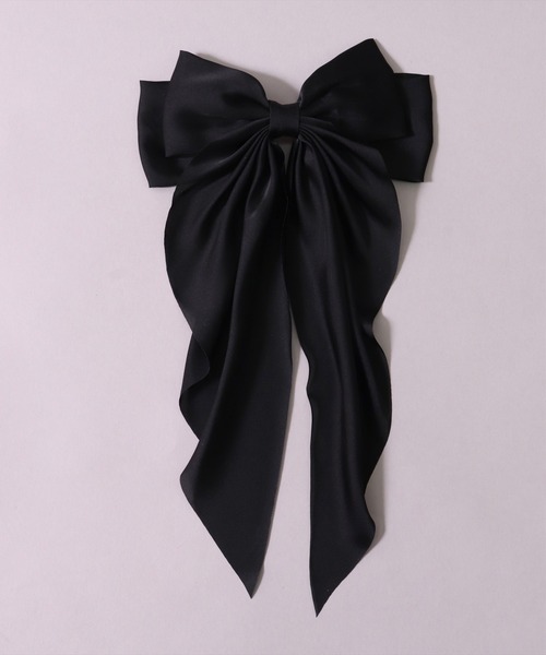 BAYBLO(ベイブロ)の「(SB)サテン ビッグリボン バレッタ(バレッタ/ヘアクリップ・レディース・グリーン/ライトオリーブ/ライトグレー/ブラック/ネイビー/ブラック系その他/グリーン系その他/ピンク系その他/ネイビー系/ゴールド/ワイン・ONE SIZE)」の12枚目の写真