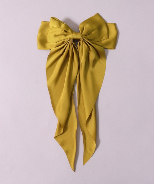 BAYBLO(ベイブロ)の「(SB)サテン ビッグリボン バレッタ(バレッタ/ヘアクリップ・レディース・グリーン/ライトオリーブ/ライトグレー/ブラック/ネイビー/ブラック系その他/グリーン系その他/ピンク系その他/ネイビー系/ゴールド/ワイン・ONE SIZE)」の15枚目の写真