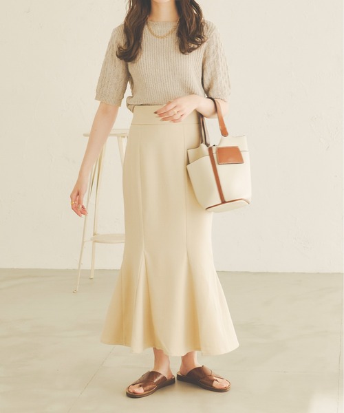 Ambre Neige(アンブルネージュ)の「2WAYネジリニット/【WEB/EC限定商品】(ニット/セーター・レディース・アイボリー/ブラウン系その他/ベージュ・FREE)」の8枚目の写真