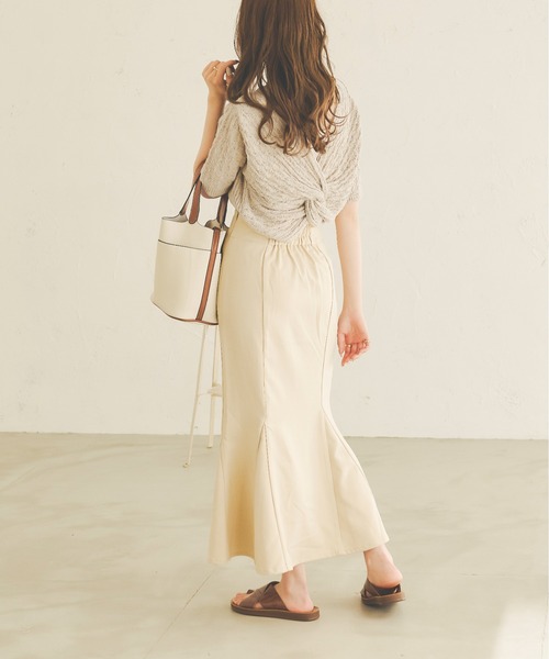 Ambre Neige(アンブルネージュ)の「2WAYネジリニット/【WEB/EC限定商品】(ニット/セーター・レディース・アイボリー/ブラウン系その他/ベージュ・FREE)」の9枚目の写真