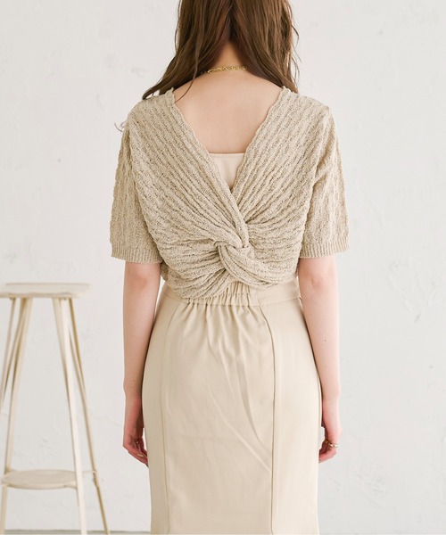 Ambre Neige(アンブルネージュ)の「2WAYネジリニット/【WEB/EC限定商品】(ニット/セーター・レディース・アイボリー/ブラウン系その他/ベージュ・FREE)」の18枚目の写真