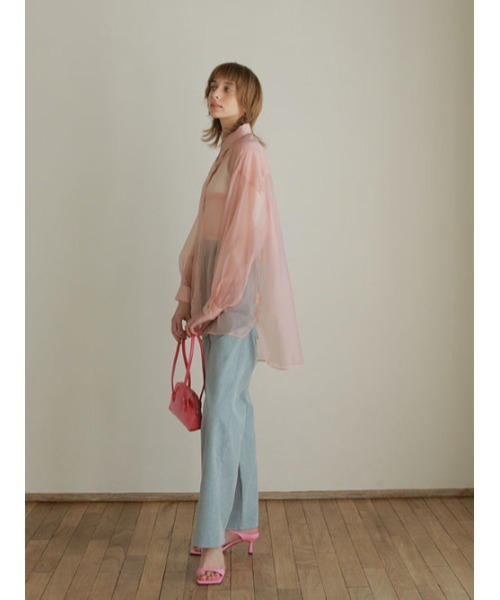 AMAIL（アマイル）の「Transparent over shirt（シャツ/ブラウス・レディース・ブラック/ピンク・FREE）」の16枚目の写真