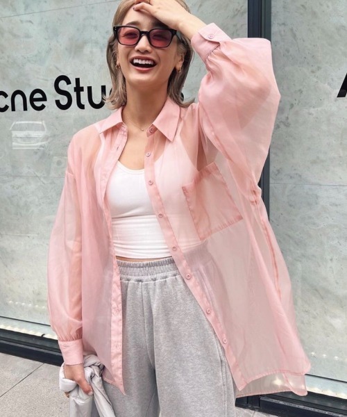 AMAIL（アマイル）の「Transparent over shirt（シャツ/ブラウス