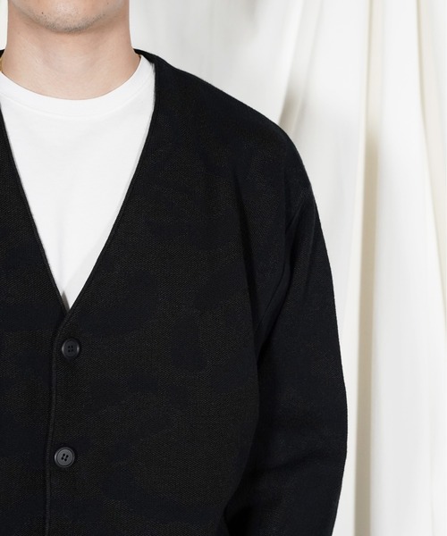 bal(バル)の「BAL JACQUARD RAMIE CARDIGAN(カーディガン/ボレロ・メンズ・ブラック・M)」の3枚目の写真