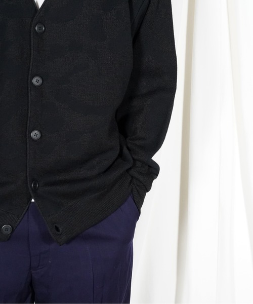 bal(バル)の「BAL JACQUARD RAMIE CARDIGAN(カーディガン/ボレロ・メンズ・ブラック・M)」の4枚目の写真