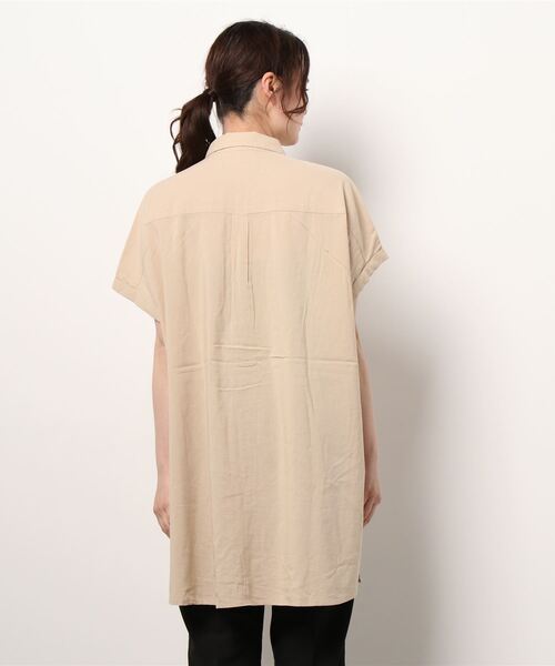 HONEYSUCKLE ROSE(ハニーサックルローズ)の「【HONEYSUCKLE ROSE】フレンチスリーブチュニック(チュニック・レディース・ブラック/オレンジ/ベージュ・L/M)」の4枚目の写真