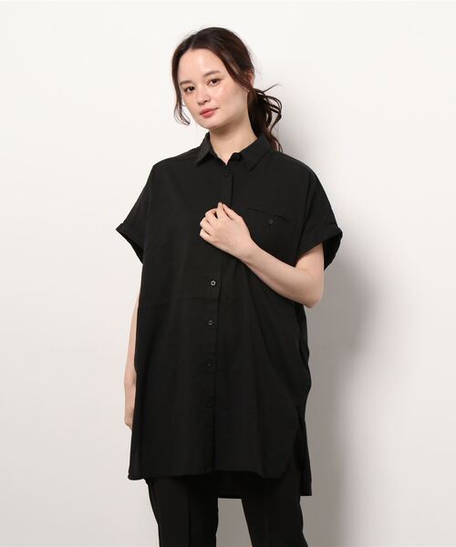 HONEYSUCKLE ROSE(ハニーサックルローズ)の「【HONEYSUCKLE ROSE】フレンチスリーブチュニック(チュニック・レディース・ブラック/オレンジ/ベージュ・L/M)」の14枚目の写真