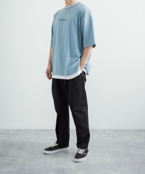 Rocky Monroe(ロッキーモンロー)の「オーバーサイズ TC天竺バックスーベニアバイク柄刺繍半袖Tシャツ(Tシャツ/カットソー・メンズ・パープル/オフホワイト/ブラック/ダークグリーン/サックスブルー・L/LL/M)」の20枚目の写真
