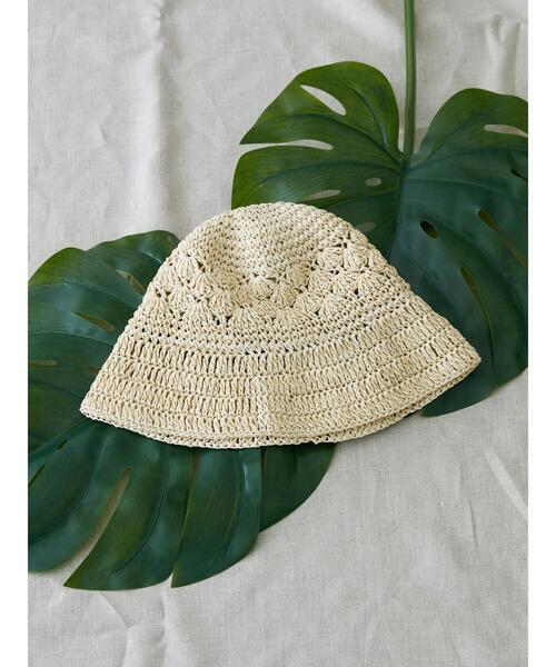 AMERICAN HOLIC（アメリカンホリック）の「ペーパー細編みハット（ハット・レディース・ブラウン/ナチュラル・FREE）」の3枚目の写真