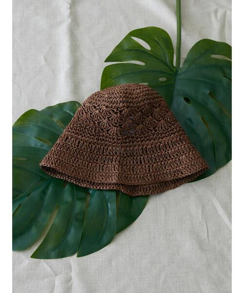 AMERICAN HOLIC（アメリカンホリック）の「ペーパー細編みハット（ハット・レディース・ブラウン/ナチュラル・FREE）」の10枚目の写真