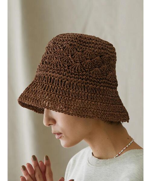 AMERICAN HOLIC（アメリカンホリック）の「ペーパー細編みハット（ハット・レディース・ブラウン/ナチュラル・FREE）」の14枚目の写真