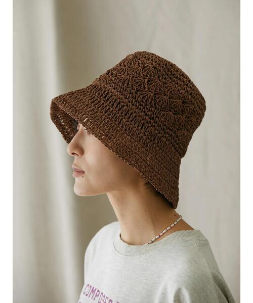 AMERICAN HOLIC（アメリカンホリック）の「ペーパー細編みハット（ハット・レディース・ブラウン/ナチュラル・FREE）」の15枚目の写真