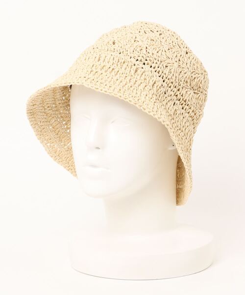 AMERICAN HOLIC（アメリカンホリック）の「ペーパー細編みハット（ハット・レディース・ブラウン/ナチュラル・FREE）」の4枚目の写真