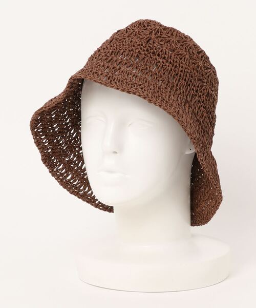 AMERICAN HOLIC（アメリカンホリック）の「ペーパー細編みハット（ハット・レディース・ブラウン/ナチュラル・FREE）」の5枚目の写真