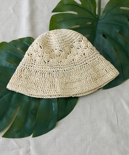 AMERICAN HOLIC（アメリカンホリック）の「ペーパー細編みハット（ハット・レディース・ブラウン/ナチュラル・FREE）」の7枚目の写真