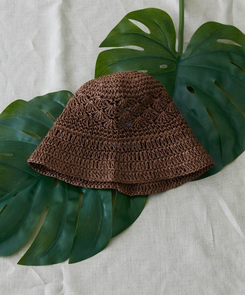 AMERICAN HOLIC（アメリカンホリック）の「ペーパー細編みハット（ハット・レディース・ブラウン/ナチュラル・FREE）」の8枚目の写真