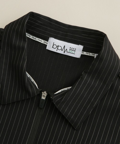 NANO universe（ナノユニバース）の「ハーフジップ半袖ポロシャツ