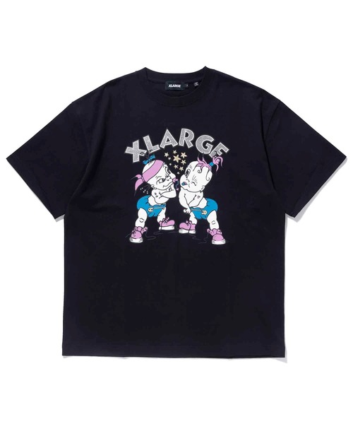 XLARGE(エクストララージ)の「BABY LOGO S/S TEE /XLARGE グラフィック ロゴ ラメ Tシャツ(Tシャツ/カットソー・メンズ・ホワイト/ライトブルー/ブラック・L/XL/M/S)」の14枚目の写真