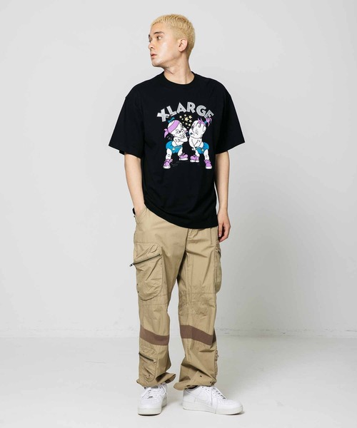 XLARGE(エクストララージ)の「BABY LOGO S/S TEE /XLARGE グラフィック ロゴ ラメ Tシャツ(Tシャツ/カットソー・メンズ・ホワイト/ライトブルー/ブラック・L/XL/M/S)」の12枚目の写真
