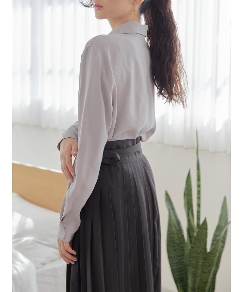 Ayla(アイラ)の「lap pleats skirt(スカート・レディース・ベージュ/コバルトブルー/チャコールグレー・FREE)」の15枚目の写真